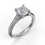 Cathedral Single Row Pave Engagement Ring 3532 - Chalmers Jewelers