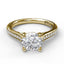 Cathedral Single Row Pave Engagement Ring 3532 - Chalmers Jewelers