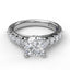 Handset French Pave Diamond Engagement Ring 3684 - Chalmers Jewelers