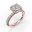 Classic Diamond Halo Engagement Ring with a Gorgeous Side Profile 3817 - Chalmers Jewelers
