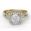 Cushion Halo Twist Engagement Ring 3826 - Chalmers Jewelers