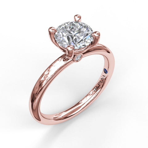 Classic Round Cut Solitaire Engagement Ring 3842 - Chalmers Jewelers