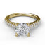 Fana Classic Diamond Engagement Ring with Beautiful Side Detail 3879