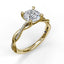 Gold And Diamond Twist Engagement Ring 3901 - Chalmers Jewelers