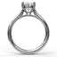 Fana Round Solitaire With Cathedral Band Engagement Ring 3908