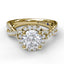Round Halo Twist Engagement Ring 3990 - Chalmers Jewelers