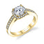 Vintage Inspired Round Engagement Ring With Cushion Halo SY652 - Chalmers Jewelers