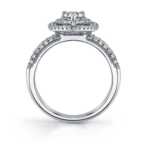 Sylvie Pear Shaped Engagement Ring With Double Halo SY688-PS