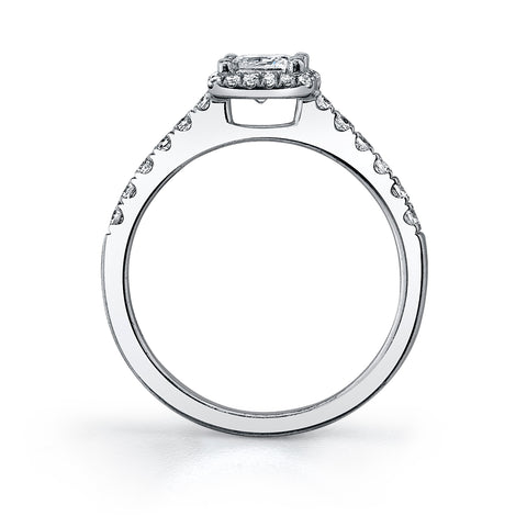 Sylvie Petite Halo Engagement Ring SY697
