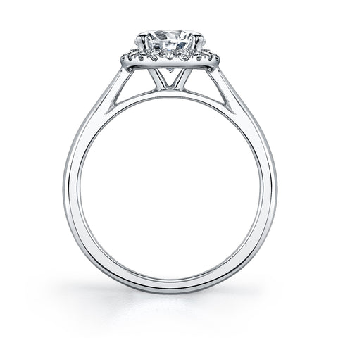 Sylvie Round Halo Engagement Ring SY729