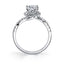 Modern Swirl Halo Engagement Ring SY804 - Chalmers Jewelers