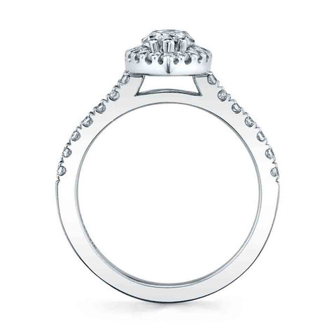 Marquise Shaped Halo Engagement Ring SY999-MQ - Chalmers Jewelers