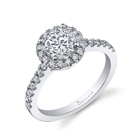 Sylvie Classic Engagement Ring Two Tone SY999-RB-TT