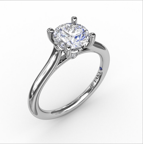 Fana Classic Cathedral Solitaire Engagement Ring 4014