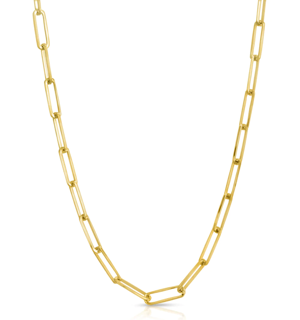 Men's Paperclip Chain Necklace | Gold | Lily Blanche – Lily Blanche