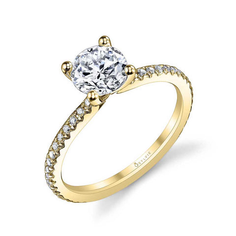 Round Solitaire Engagement Ring S1093-WG - Chalmers Jewelers