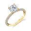 Solitaire Engagement Ring With Pave Diamonds S1633 - Chalmers Jewelers