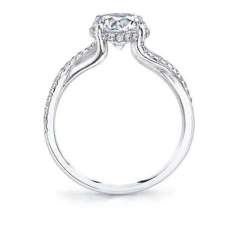 Sylvie SPIRAL ENGAGEMENT RING WITH HIDDEN HALO S1937