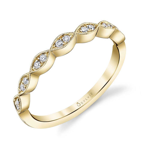 Sylvie Stackable Wedding Band - B0009 - Chalmers Jewelers