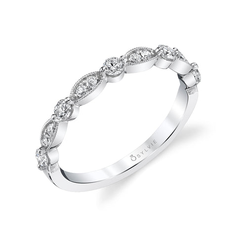 Sylvie Patterned Stackable Band - B0072 - Chalmers Jewelers