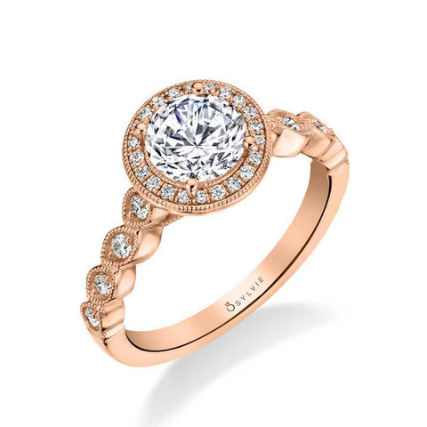 Stackable Halo Engagement Ring S1816 - Chalmers Jewelers