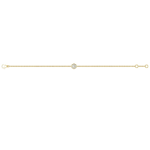 Vlora Serafina 14k Yellow Gold and Diamond Bracelet VB60283