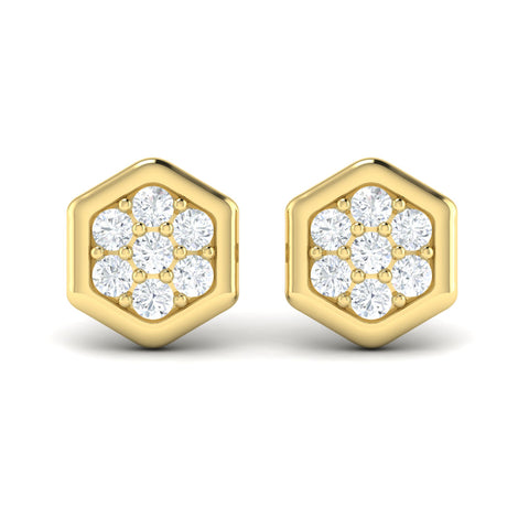 Vlora Serafina 14k Yellow Gold and Diamond Earrings VER60279