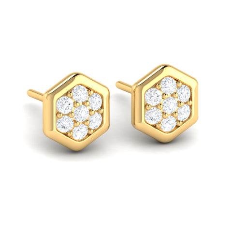 Vlora Serafina 14k Yellow Gold and Diamond Earrings VER60279