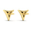 Vlora Miraval 14k Yellow Gold and Diamond Geometric Stud Earring VER60443