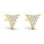 Vlora Miraval 14k Yellow Gold and Diamond Geometric Stud Earring VER60443