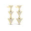Vlora Miraval 14k Yellow Gold and Diamond Geometric Dangle Earring VER60444