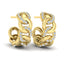 Vlora Reina 14k Yellow Gold and Diamond Hoop Earrings VER60525