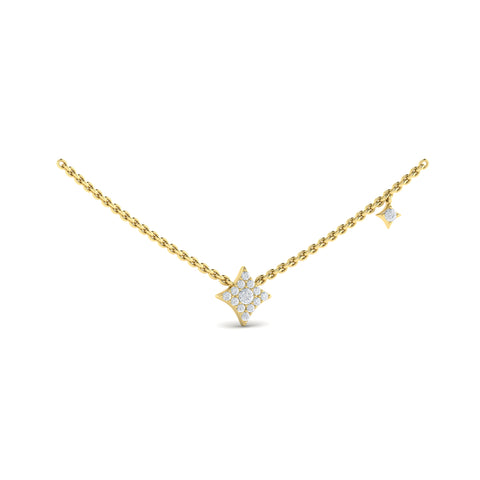 Vlora Estrella 14k Yellow Gold and Diamond Necklace VN60215