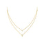 Vlora Miraval 14k Yellow Gold and Diamond Double Necklace VN60432
