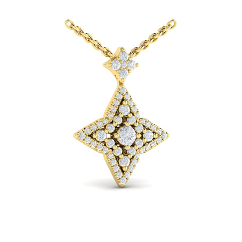 Vlora Lucera 14k Yellow Gold and Diamond Necklace VP60061