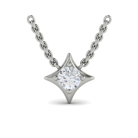 Vlora Estrella 14k White Gold and Diamond Necklace VP60224