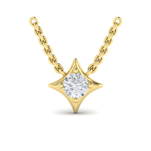 Vlora Estrella 14k Yellow Gold and Diamond Necklace VP60224Y