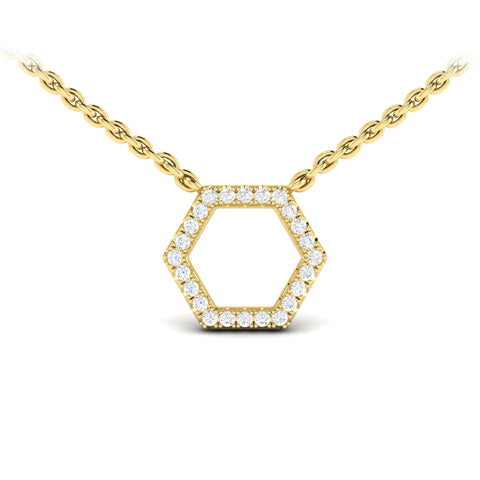 Vlora Serafina 14k Yellow Gold and Diamond Necklace VP60322