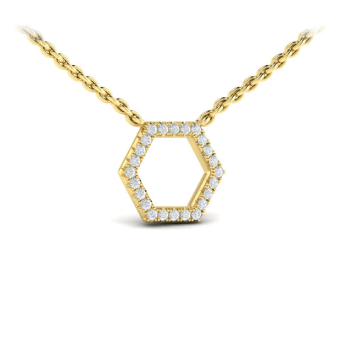 Vlora Serafina 14k Yellow Gold and Diamond Necklace VP60322