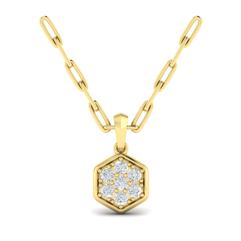 Vlora Serafina 14k Yellow Gold and Diamond Necklace VP60701
