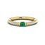 Vlora Sofia 14k Yellow Gold Diamond and Emerald Ring VR60135E
