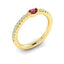 Vlora Sofia 14k Yellow Gold Diamond and Ruby Ring VR60135R