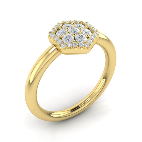 Vlora Serafina 14k Yellow Gold and Diamond Ring VR60302