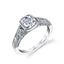 Cushion Cut Vintage Bezel Set Engagement Ring S1132-CU - Chalmers Jewelers