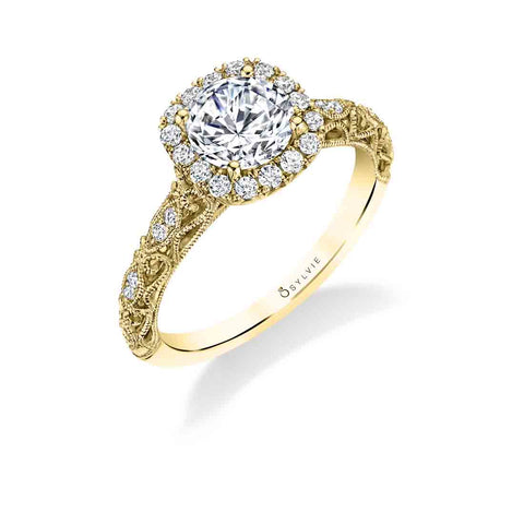 Unique Halo Engagement Ring S1730 - Chalmers Jewelers