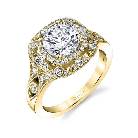 Vintage Inspired Engagement Ring S1911-RH - Chalmers Jewelers