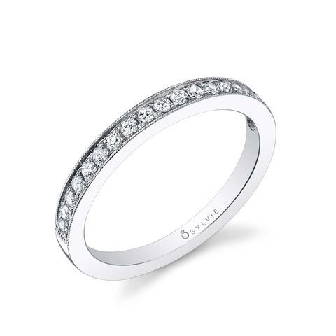 Classic Wedding Band With Milgrain Accents BSY708 - Chalmers Jewelers