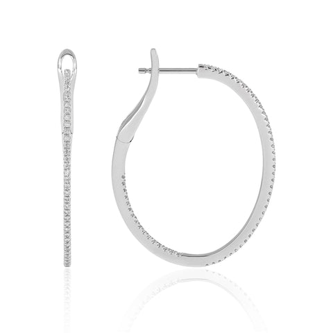 14K Inside Out Hoop Earring - Chalmers Jewelers