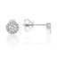 14k White Gold Diamond Earrings with Diamond Halo - Chalmers Jewelers