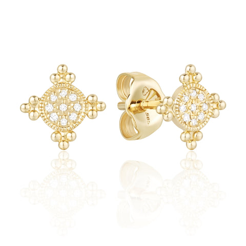 Luvente 14k Gold Diamond Earrings E03913